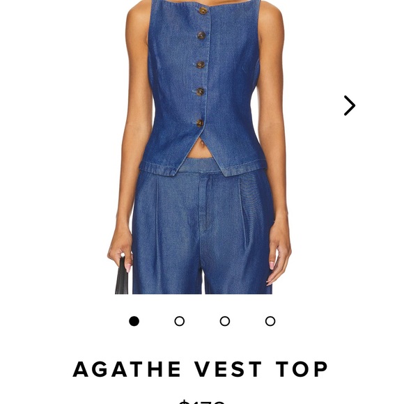 Denim Agathe Vest Top NWT by Lovers and Friends sz s - Picture 7 of 10